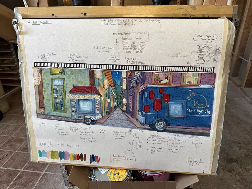 a rendering of a mural