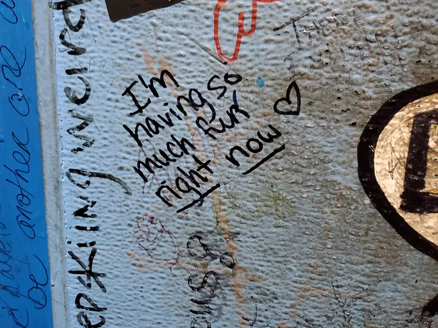 sharpie writing on a wall