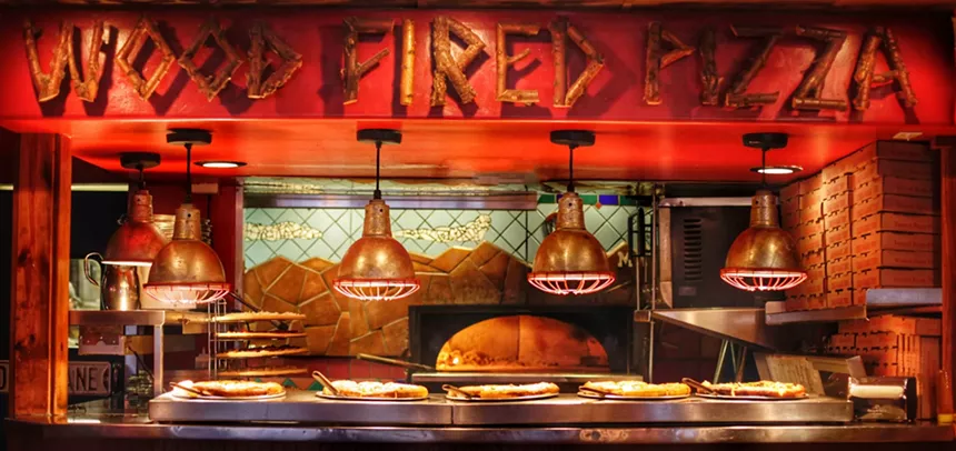 a pizza buffet