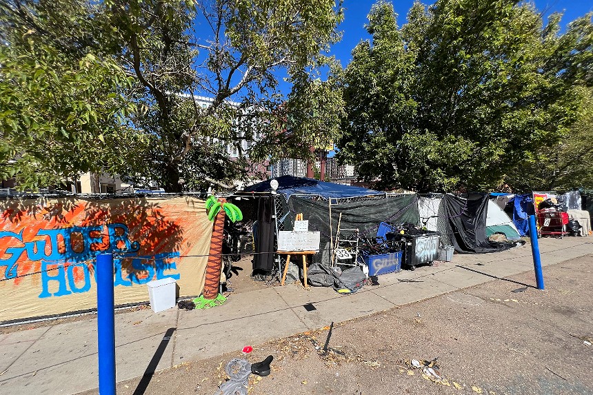The "Gutter House" was a homeless encampment near the Triangle Bar.