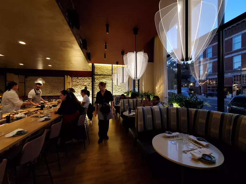 the interior of a restaurant
