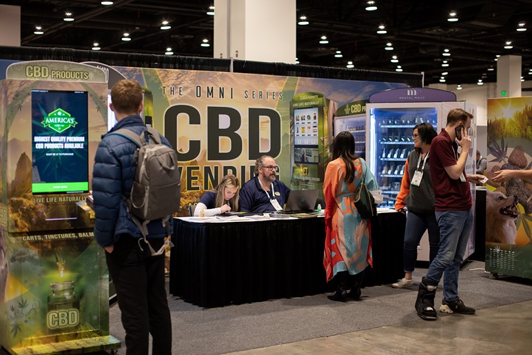 CBD vendors during a hemp industry expo