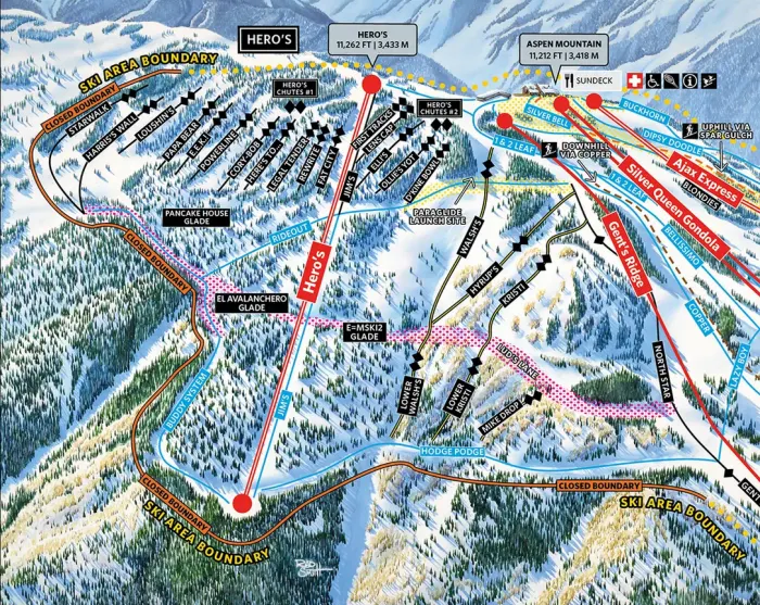 Updated Aspen Mountain trail map