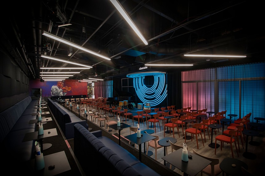 the interior of a club ahead of its opening