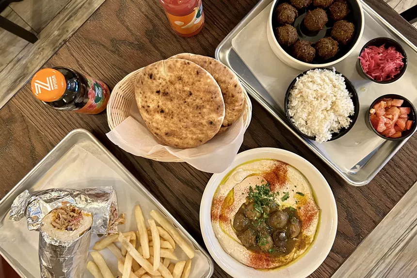 various food on plates