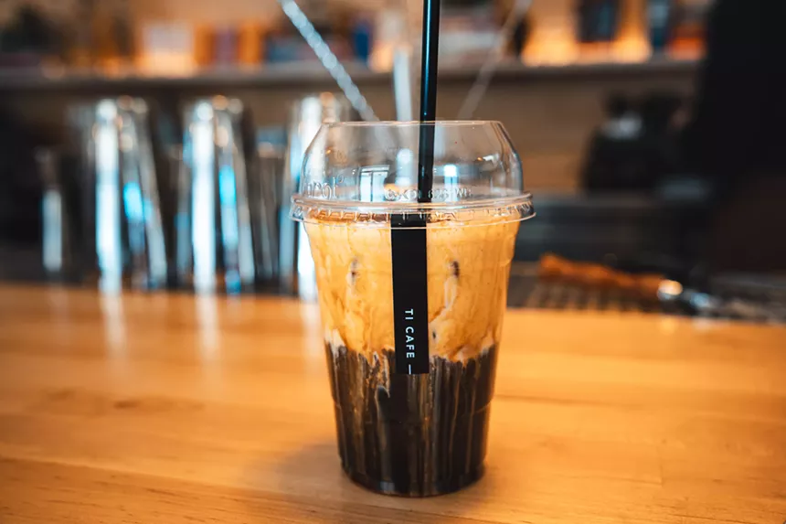 coffee in a plastic cup