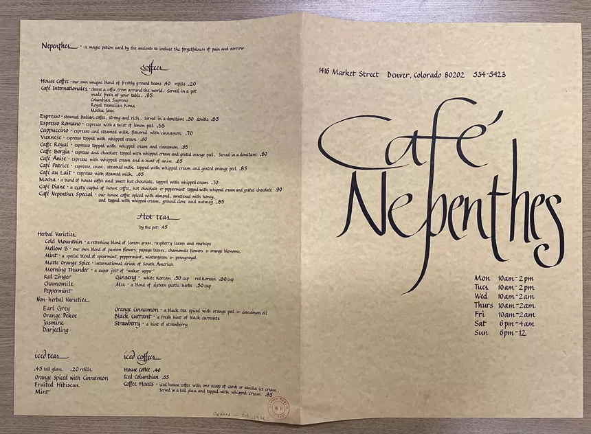 a paper menu