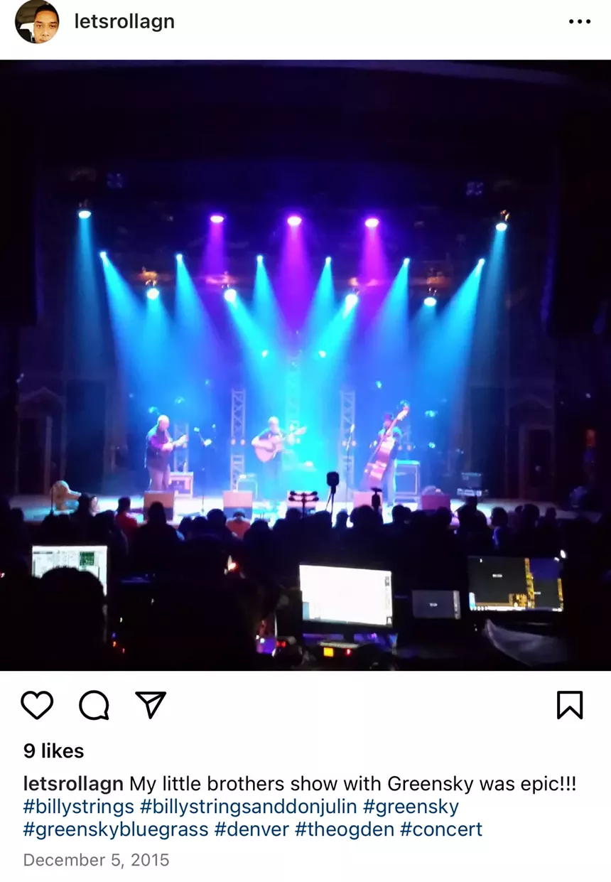 Billy Strings performing on stage.