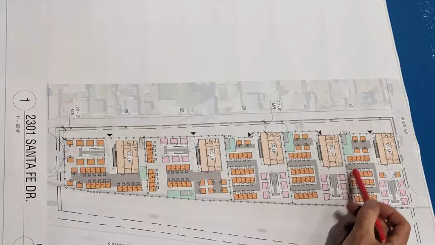 A design of the micro-community site planned for 2301 Santa Fe Drive.