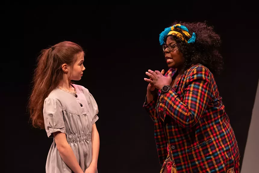 actors in Matilda the Musical on stage