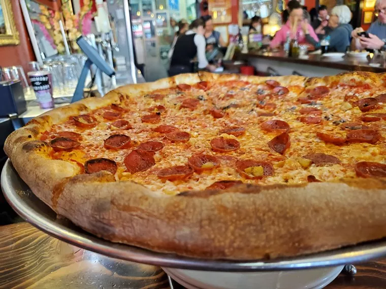 a pepperoni pizza
