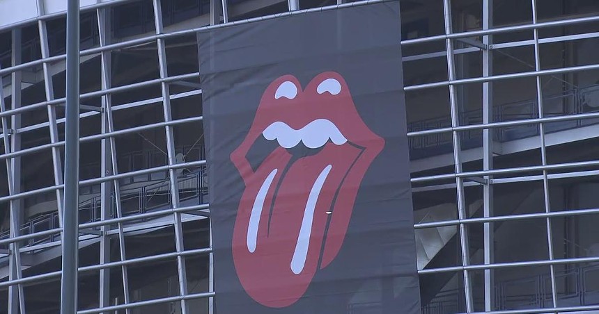 tongue on side of football stadium