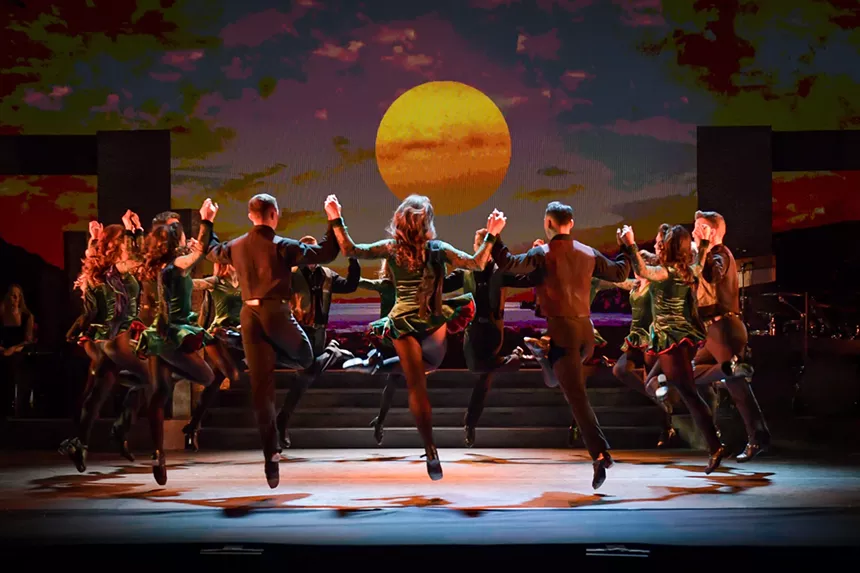Riverdancers on stage