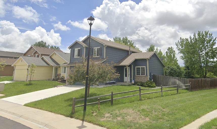 A home in Parker, Colorado, where killer Brandon Timms lived.
