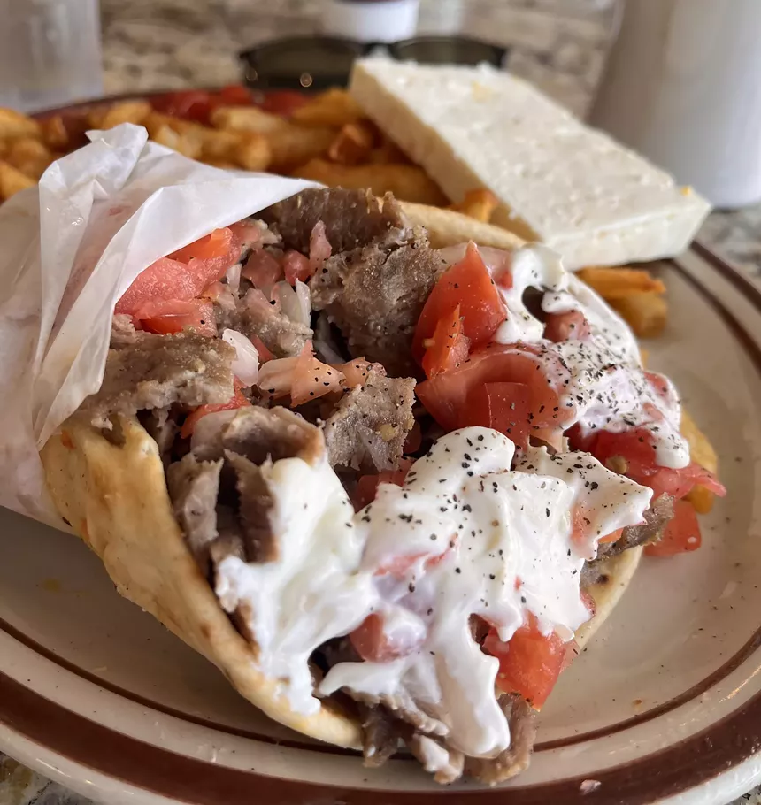 a gyro sandwich