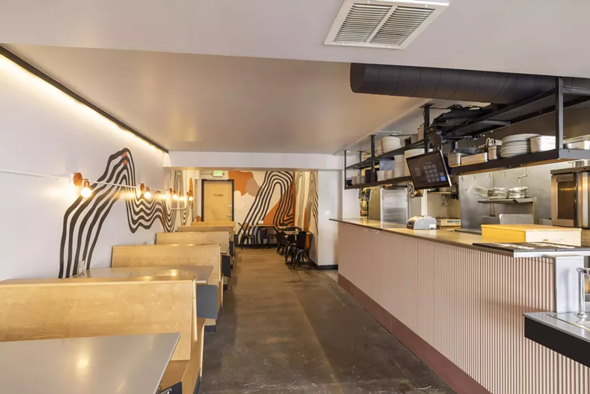 wooden booths in a restaurant