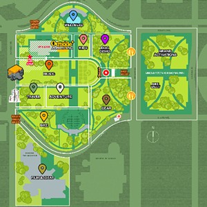A map of the Outside Festival.