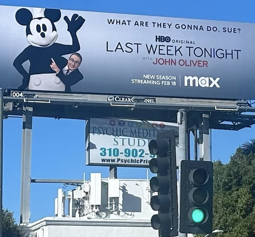 Billboard with steamboat willie