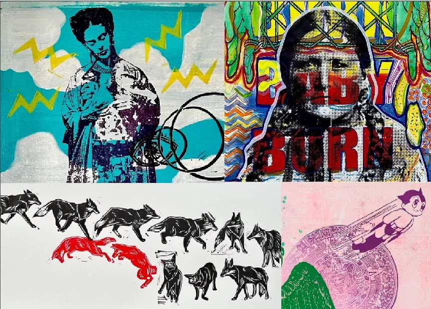 prints of animals and people