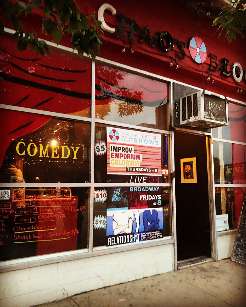 comedy storefront on Broadway