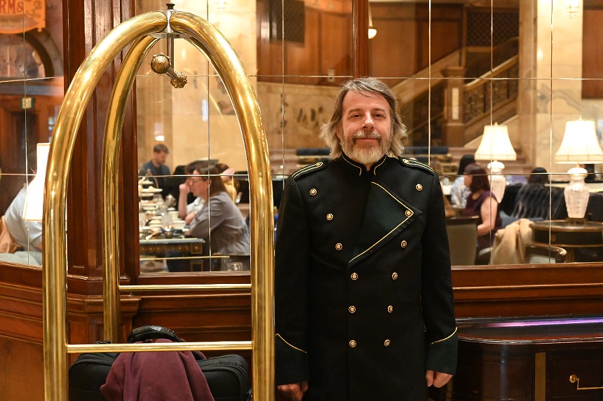 A bellman at the Brown Palace Hotel.