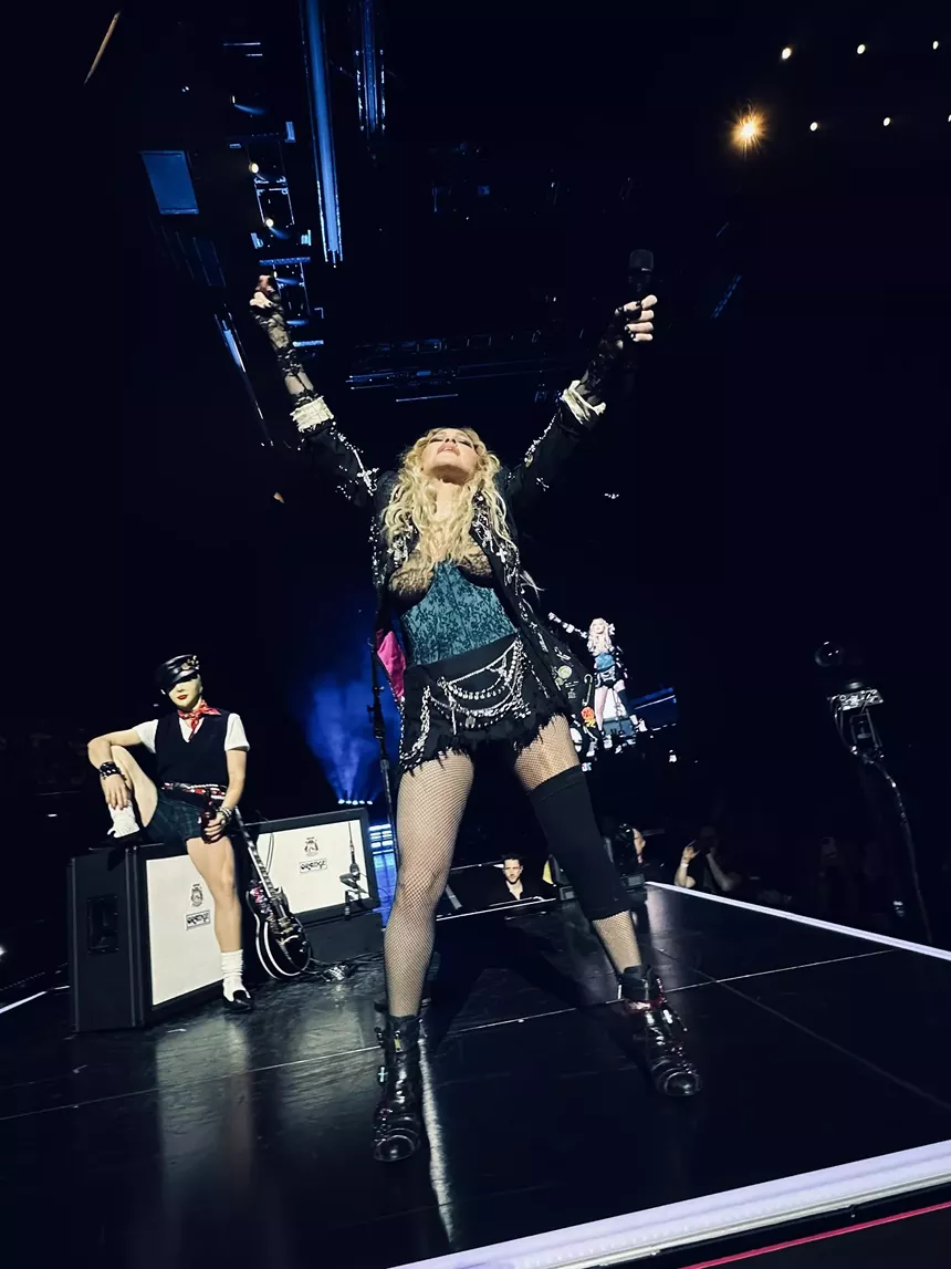 pop singer madonna performing on stage