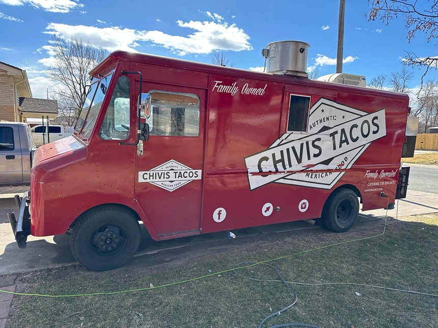 a red food truck