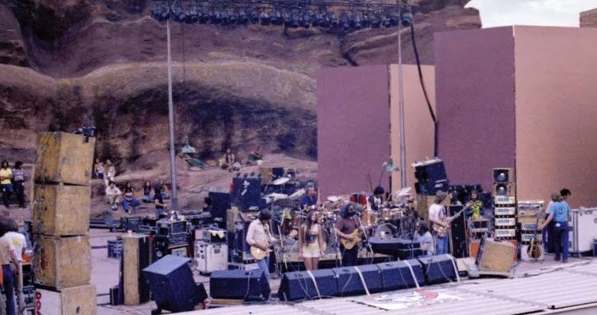 the grateful dead performing at red rocks amphitheater