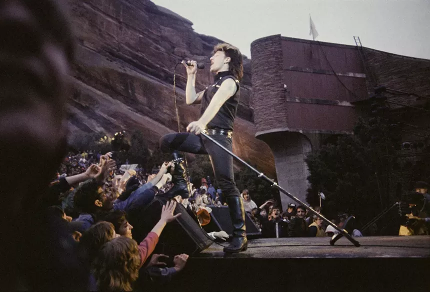 Bono performs at Red Rocks.