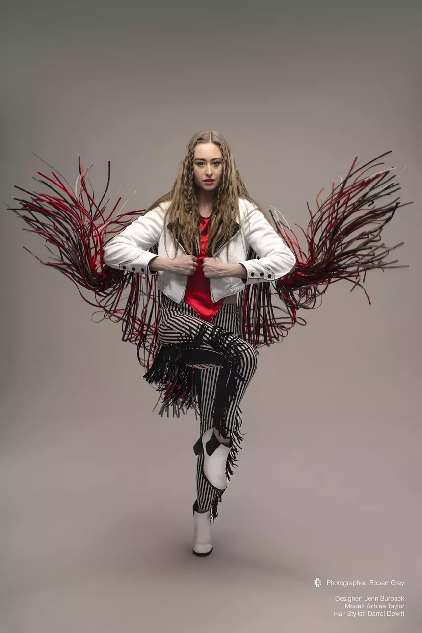 model wearing western-inspired clothing