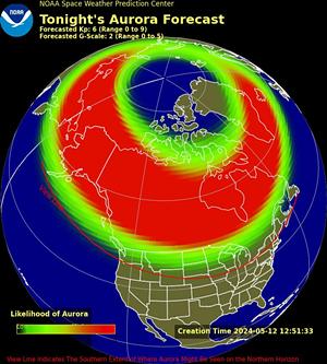 map of northern lights