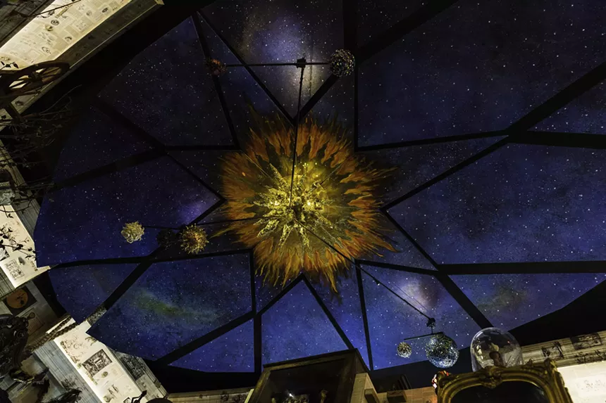 skylight with stars
