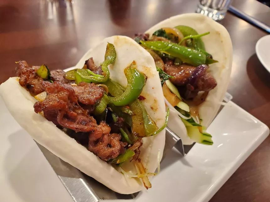 bao buns filled with meat