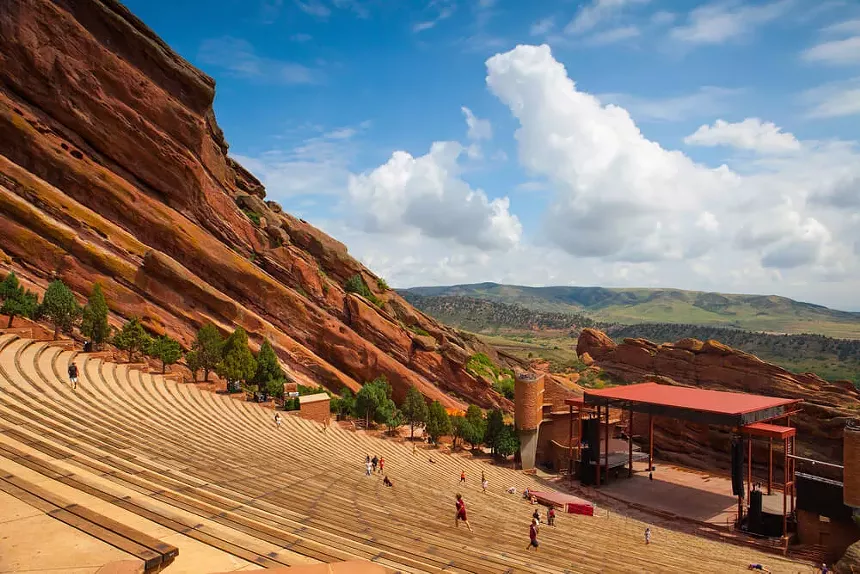 red sandstone at red rocks amphitheatre