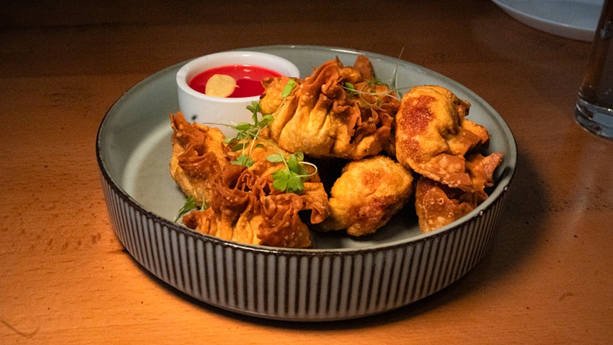 fried dumplings on a plate