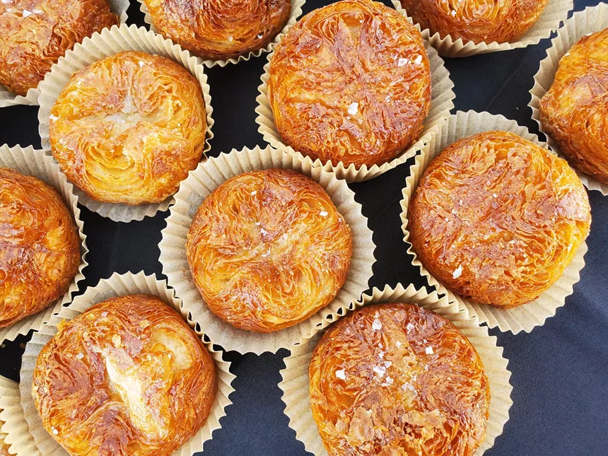 Kouign-amanns in cupcake liners