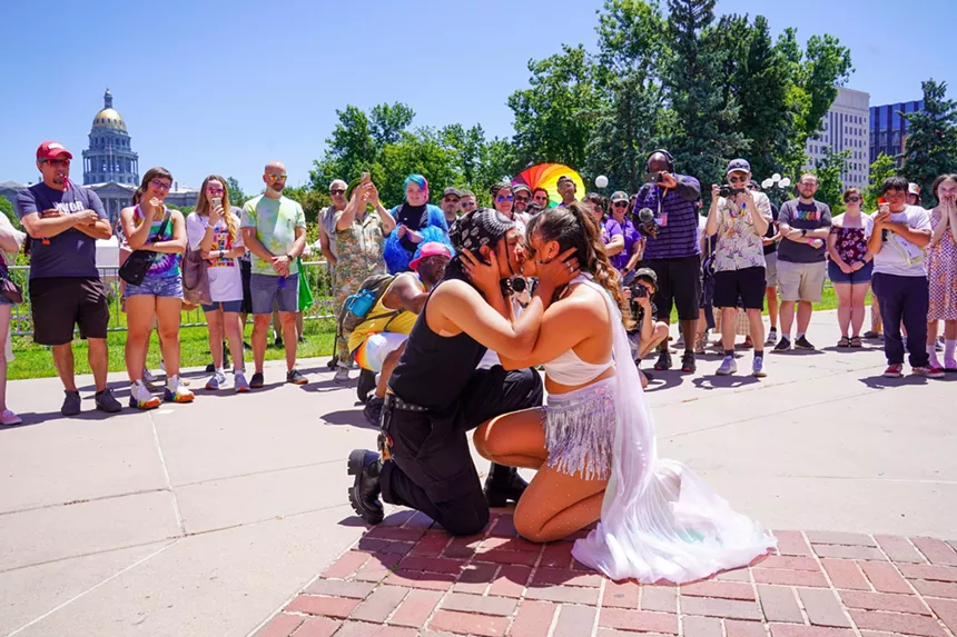 two women kissing