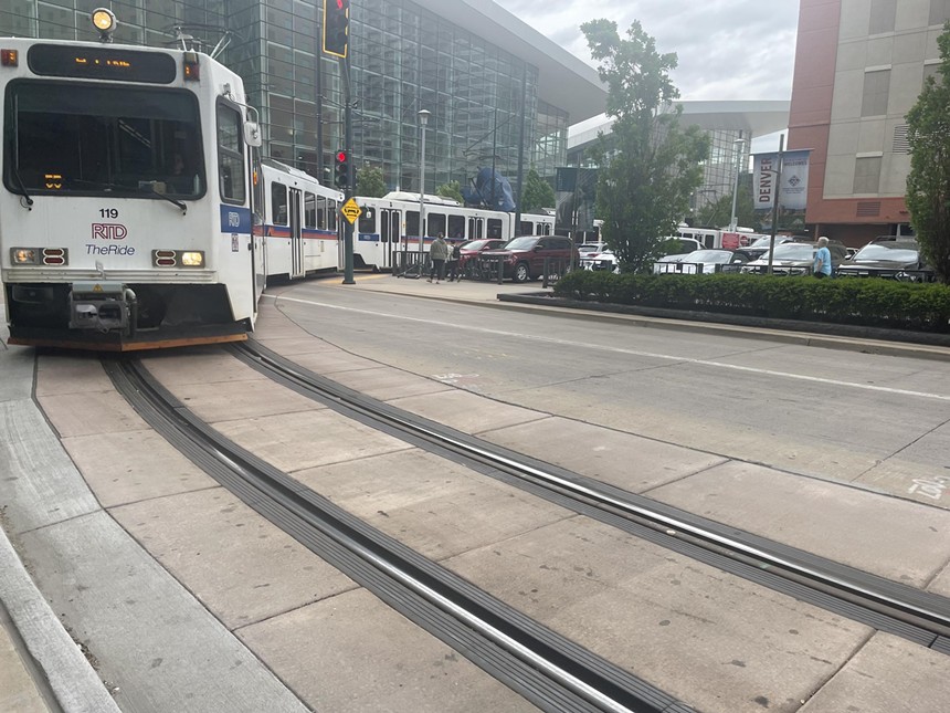 Downtown Denver light rail track