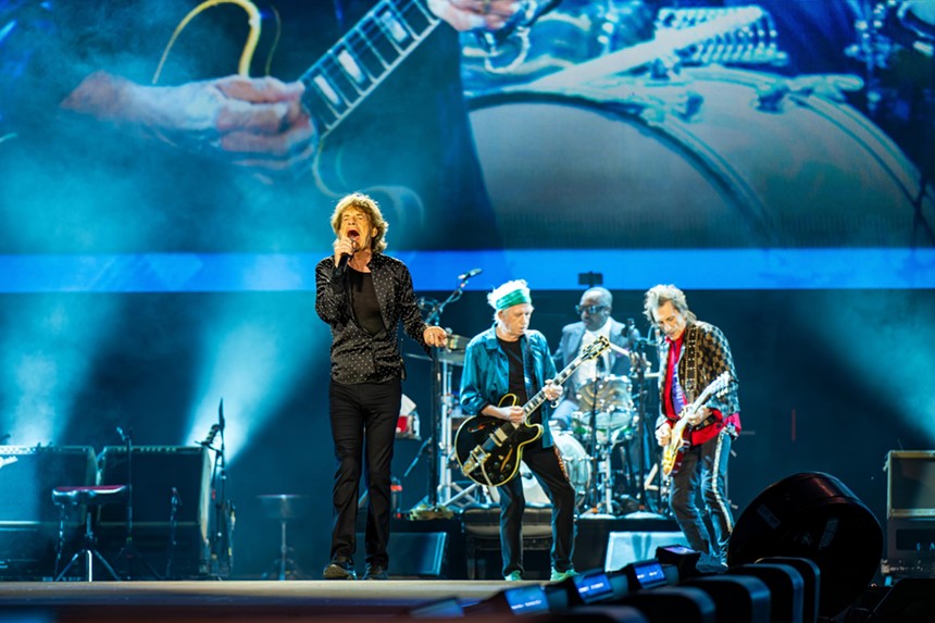 the rolling stones performing at empower field in denver