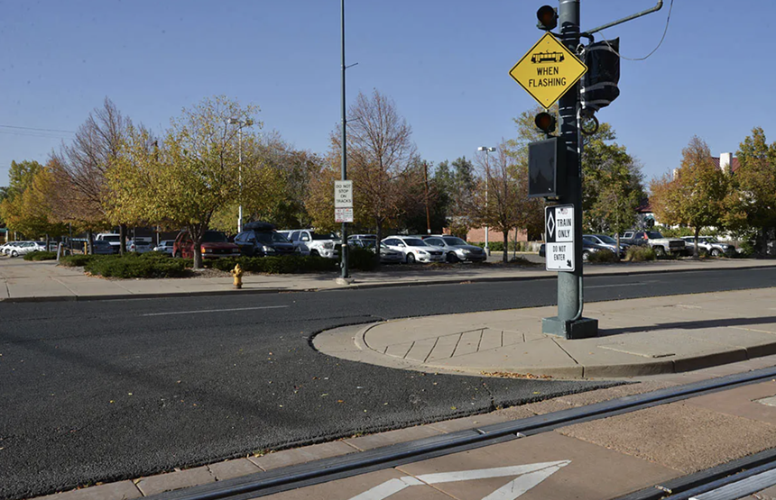 Parking lot at 29th and Welton streets in Denver.
