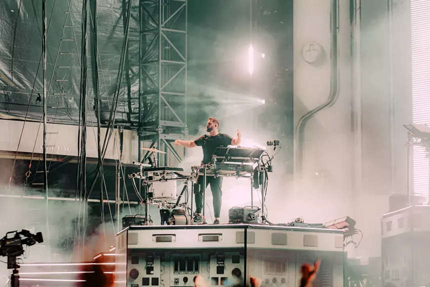 Odesza performing at Folsom Field