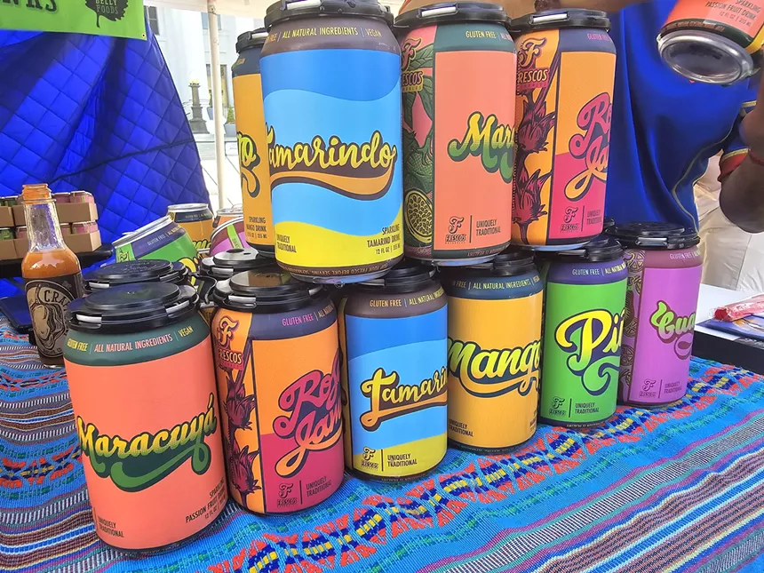 colorful soda cans