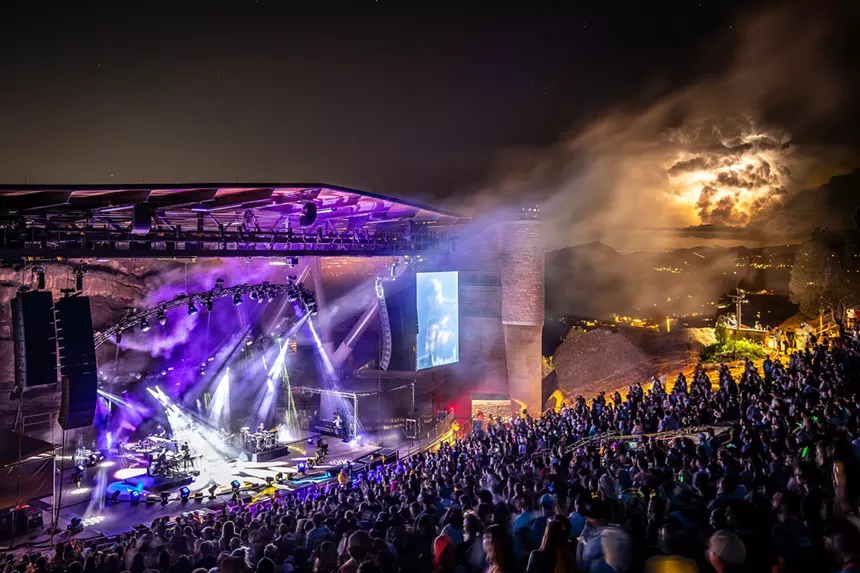 STS9 performing at Red Rocks