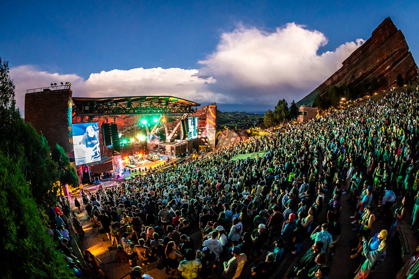 STS9 performing at Red Rocks