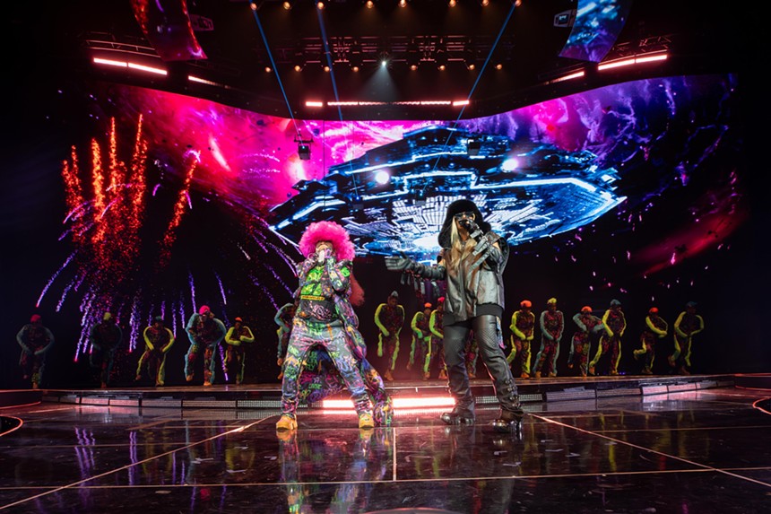 Missy Elliott and Ciara on stage in Denver
