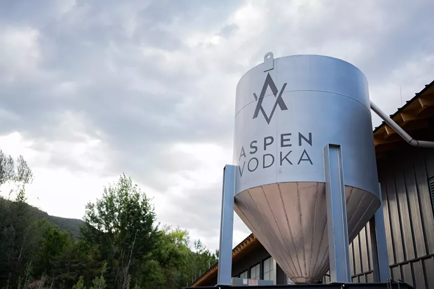 a silver silo