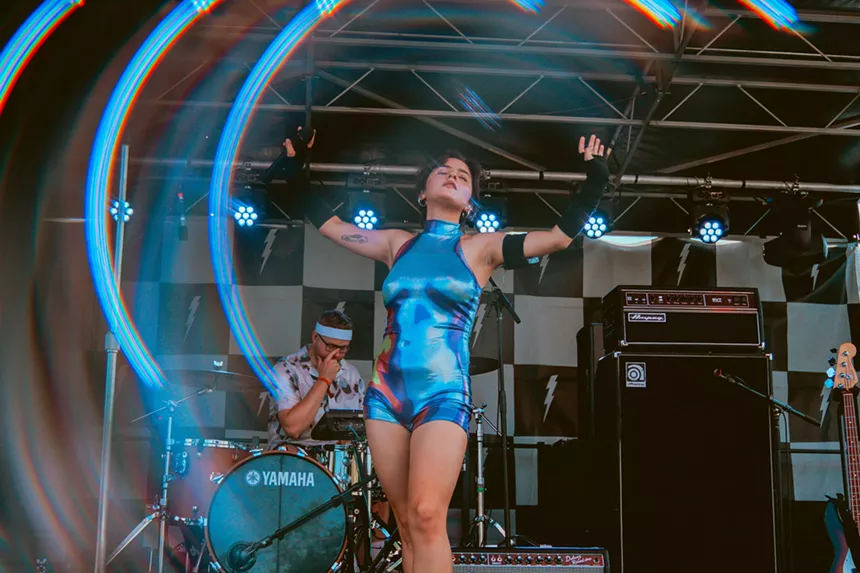 band performing at the Underground Music Showcase in Denver