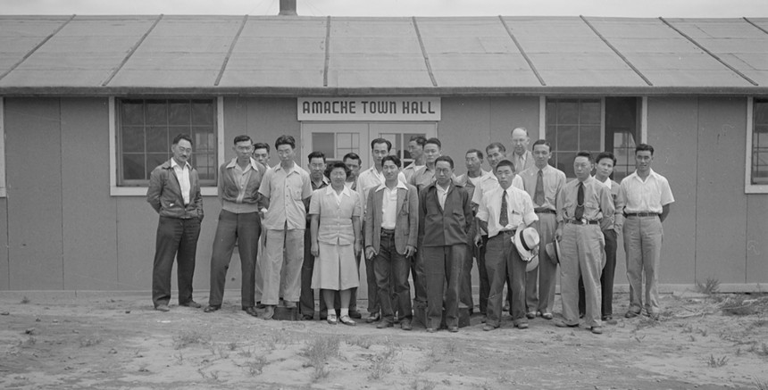 Japanese interned in a WWII camp