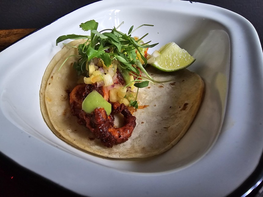 an octopus taco