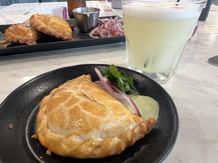 an empanada on a plate